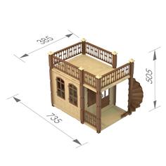 Домик для кукол Замок Принцессы (1 этаж) (беж), 49x19x54 см Нордпласт