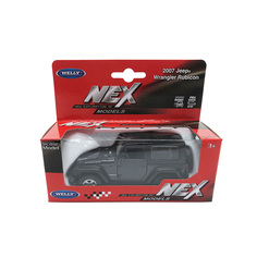 Машинка Welly 2007 Jeep Wrangler Rubicon черный 42371H-W