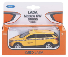 Машинка WELLY LADA Vesta Такси 43727TI