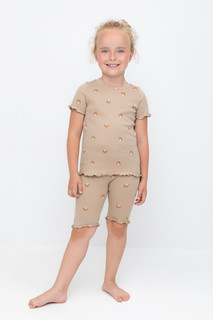 Пижама детская CROCKID М 3488-1, бежевый, 128, 1 шт.