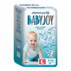 Подгузники BabyJoy L (9-14 кг) 12 шт