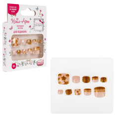 Накладные ногти для педикюра Lukky Нэйл-Арт наб Pedicure style 8 Golden Stars