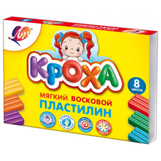 Пластилин Луч мягкий Кроха 8 цв.,25С 1551-08, (3шт.)