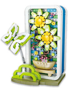 Конструктор Loz Шкатулка Цветы и бабочка 563 детали NO. 1932 Box Flowers