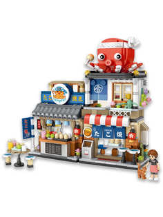 Конструктор Loz mini Японский киоск Такояки 722 детали NO. 1218 Japanese kiosk