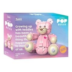 Конструктор блочный Jaki Розовый Мишка 733 детали
