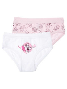 Трусы трикотажные, 2 шт в комплекте PlayToday 12441193, 134-140,светло-розовый, белый