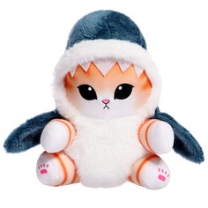 Мягкая игрушка "Котик-акула", 25 см No Brand