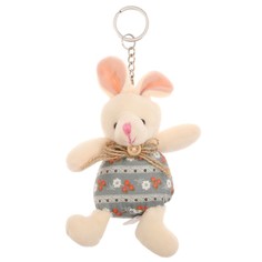 Мягкая игрушка Кролик, на брелоке No Brand