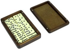 Домино профессиональное D6 в деревянной шкатулке с замшей 21*13*5 см 999-RT-05H Ровертайм