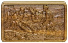 Домино D6 в резной дубовой шкатулке Охотники на привале 20,3*12,2*4,8 см 999-RTD-306M Ровертайм