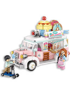 Конструктор LOZ mini Фургон со сладостями 582 детали, 1738 Sweet Van