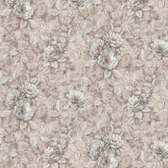 Обои Malex design горячего тиснения, 1,06x10 м, Жардин, серо-бежевые, 1 рулон