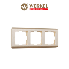 Рамка для розетки / выключателя на 3 поста Werkel W0032111 Stream шампань пластик