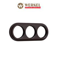 Рамка для механизмов Ретро круглая на 3 поста Werkel W0035226 Legend венге дерево