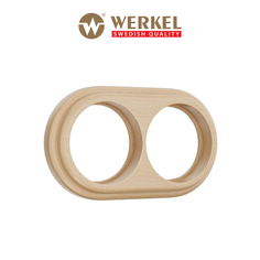 Рамка для механизмов Ретро круглая на 2 поста Werkel W0025224 Legend светлый бук дерево