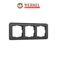 Рамка для розетки / выключателя на 3 поста Werkel W0032104 Stream графит пластик