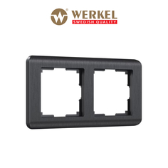 Рамка для розетки / выключателя на 2 поста Werkel W0022104 Stream графит пластик
