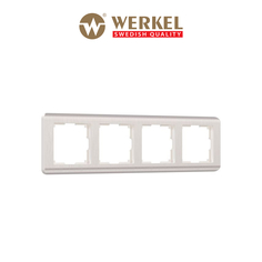 Рамка для розетки / выключателя на 4 поста Werkel W0042113 Stream перламутровый пластик