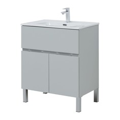 Тумба под раковину Aquanet Алвита New 70 1 ящик, 2 дверцы, серый