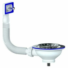 Выпуск для мойки 1 1/2" d 40 Unicorn E155P с винтом 40 с чашкой из нержавеющей стали d115