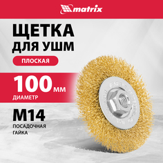 Кордщетка для шлифовальных машин MATRIX 100 мм, М14 74650