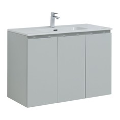 Тумба под раковину Aquanet Алвита New 100 3 дверцы, серый