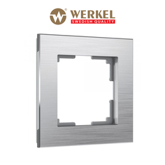 Рамка для розетки / выключателя на 1 пост Werkel W0011706 Aluminium алюминий