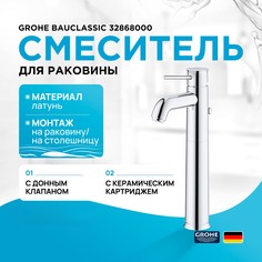 Смеситель для раковины Grohe BauClassic 32868000