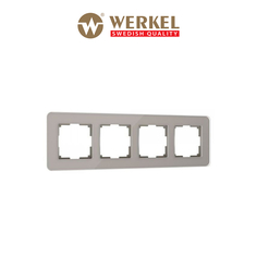 Рамка для розетки / выключателя на 4 поста Werkel W0042417 Elite дымчатый стекло