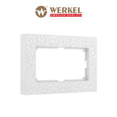 Рамка для двойной розетки Werkel W0082401 Hammer белый пластик