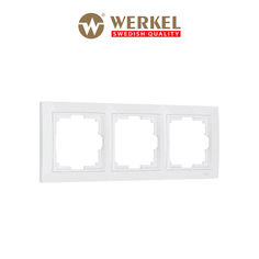 Рамка для розетки / выключателя на 3 поста Werkel W0032001 Snabb basic белый пластик