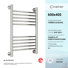Водяной полотенцесушитель Сунержа Богема+ 00-0220-6040
