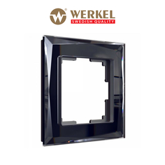 Рамка для розетки / выключателя на 1 пост Werkel W0011208 Diamant черный стекло