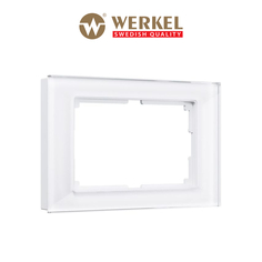 Рамка для двойной розетки Werkel W0081101 Favorit белый стекло