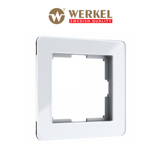 Рамка для розетки / выключателя на 1 пост Werkel Acrylic W0012701 белый из акрила