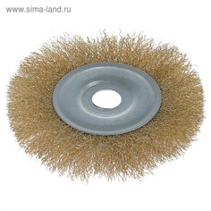 Щетка металлическая для УШМ ЛОМ, плоская, посадка 22 мм, 150 мм LOM
