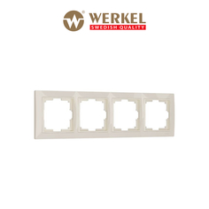 Рамка для розетки / выключателя на 4 поста Werkel W0042003 Snabb Basic слоновая кость