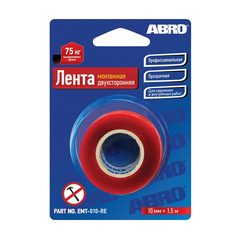 Лента Двухсторонняя Монтажная ABRO арт. EMT010R