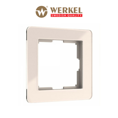 Рамка для розетки / выключателя на 1 пост Werkel Acrylic W0012743 айвори из акрила