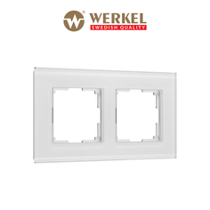 Рамка для розетки / выключателя на 2 поста Werkel W0023101 Senso белый стекло soft-touch