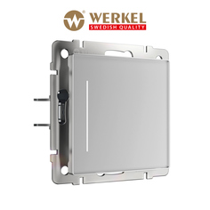 Сенсорный выключатель одноклавишный Werkel W4512006 подсветка серебряный soft touch 1000ВТ