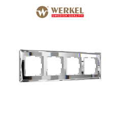 Рамка для розетки / выключателя на 4 поста Werkel W0041220 Diamant зеркальный стекло