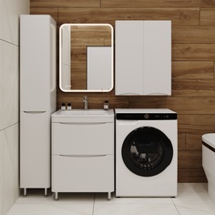 Тумба с раковиной Style Line Бергамо мини 60 напольная белый антискрейч