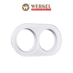 Рамка для розетки / выключателя Werkel Favorit Runda W0025101 белая круглая 2 поста стекло