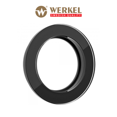 Рамка для механизмов Ретро круглая на 1 пост Werkel W0015108 Favorit Runda черный стекло