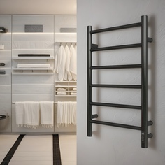 Полотенцесушитель Электрически GROIS Laura GR-131 400x 700 П6 RAL9005 L черный матовый