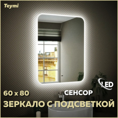 Зеркало настенное с подсветкой в ванную 60 T20204IR Teymi
