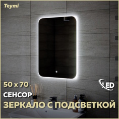 Зеркало настенное с подсветкой в ванную 50 T20222S Teymi