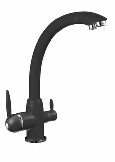 Смеситель для кухни G-Lauf GOP18-A093KB с подключением фильтра, черный G.Lauf